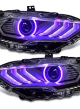 ORACLE Lighting "Black Series" Dynamic ColorSHIFT LED Headlights w/ Sequential Turn Signal Ford Mustang 2018-2023                                     - 8204-332 - Image 4