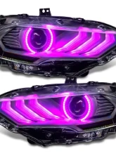 ORACLE Lighting "Black Series" Dynamic ColorSHIFT LED Headlights w/ Sequential Turn Signal Ford Mustang 2018-2023                                     - 8204-332 - Image 5