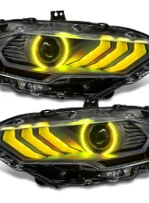 ORACLE Lighting "Black Series" Dynamic ColorSHIFT LED Headlights w/ Sequential Turn Signal Ford Mustang 2018-2023                                     - 8204-332 - Image 6