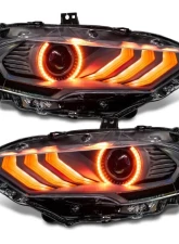 ORACLE Lighting "Black Series" Dynamic ColorSHIFT LED Headlights w/ Sequential Turn Signal Ford Mustang 2018-2023                                     - 8204-332 - Image 7