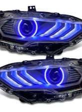 ORACLE Lighting "Black Series" Dynamic ColorSHIFT LED Headlights w/ Sequential Turn Signal Ford Mustang 2018-2023                                     - 8204-332 - Image 10
