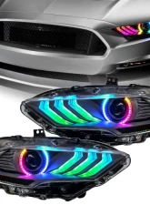 ORACLE Lighting "Black Series" Dynamic ColorSHIFT LED Headlights w/ Sequential Turn Signal Ford Mustang 2018-2023                                     - 8204-332 - Image 20