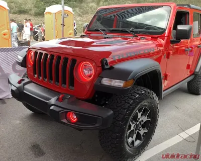 Oracle Lighting LED Headlight Surface Mount Halo Kit Red Color Jeep Wrangler JL | Gladiator JT 2018+ - 1214-003