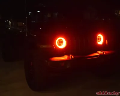 Oracle Lighting LED Headlight Surface Mount Halo Kit Red Color Jeep Wrangler JL | Gladiator JT 2018+ - 1214-003