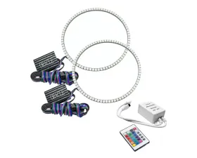 Oracle Lighting ColorSHIFT LED Headlight Surface Mount Halo Kit w/ Simple Controller Jeep Wrangler JL 2018-2024