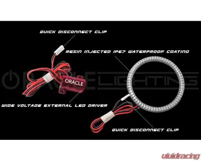 Oracle Lighting ColorSHIFT LED Headlight Surface Mount Halo Kit w/ 2.0 Controller Jeep Wrangler JL 2018-2024 - 1214-333