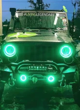 Oracle Lighting LED Surface Mount Fog Light Halo Kit Green Color Jeep Gladiator JT 2020-2024                                     - 1215-004 - Image 8