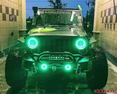 Oracle Lighting LED Surface Mount Fog Light Halo Kit Green Color Jeep Gladiator JT 2020-2024 - 1215-004