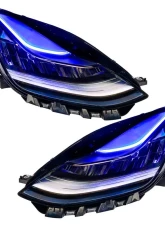 Oracle Lighting ColorSHIFT Headlights DRL Upgrade w/ Simple Controller Tesla Model 3 2017-2020                                     - 1286-504 - Image 6