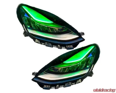 Oracle Lighting ColorSHIFT Headlights DRL Upgrade w/ Simple Controller Tesla Model 3 2017-2020 - 1286-504