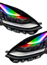 Oracle Lighting ColorSHIFT Headlights DRL Upgrade w/ Simple Controller Tesla Model 3 2017-2020                                     - 1286-504 - Image 9