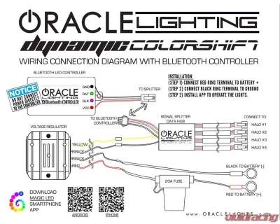 Oracle Lighting Dynamic Colorshift DRL Upgrade w/ Halo Kit Ford Mustang GT | Shelby GT350/GT500 2015+ - 1335-332