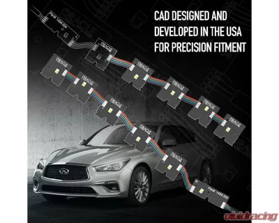 Oracle Lighting ColorSHIFT RGB+W Headlight Halo Upgrade Kit w/ Simple Controller Infiniti Q50 2014-2023 - 1404-504