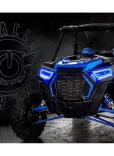 Oracle Lighting Dynamic ColorSHIFT RGB+A Surface Mount Headlight Halo Kit Polaris RZR 900|1000 Turbo 2014-2023                                     - 1439-332 - Image 6