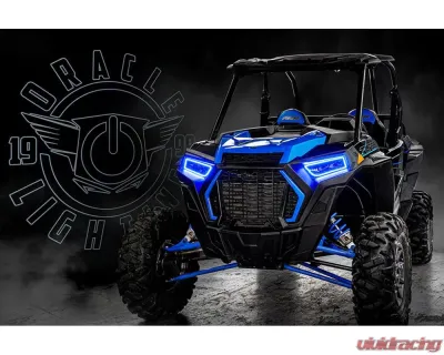 Oracle Lighting Dynamic ColorSHIFT RGB+A Surface Mount Headlight Halo Kit Polaris RZR 900|1000 Turbo 2014-2023 - 1439-332