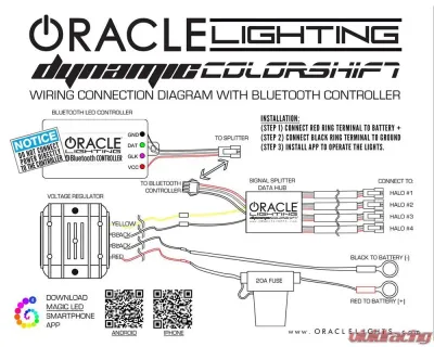 Oracle Lighting Dynamic ColorSHIFT Headlight DRL w/ Switchback Turn Signals Chevrolet C7 Corvette 2014-2019 - 2624-332