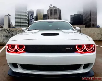 Oracle Lighting LED Surface Mount Headlight Halo Kit Red Color Dodge Challenger 2015-2023 - 3990-003