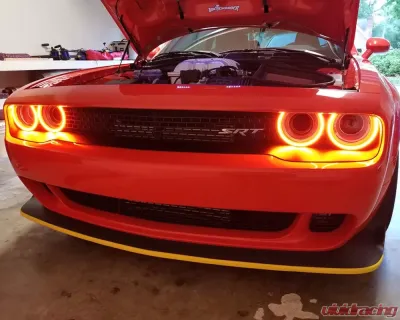 Oracle Lighting LED Surface Mount Headlight Halo Kit Red Color Dodge Challenger 2015-2023 - 3990-003