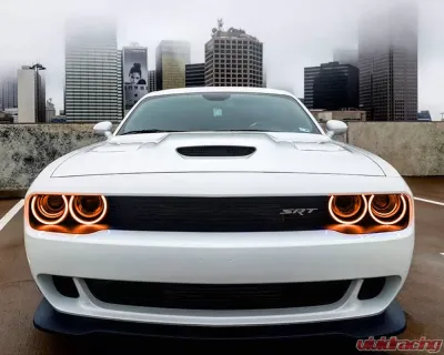 Oracle Lighting LED Surface Mount Headlight Halo Kit Amber Color Dodge Challenger 2015-2023 - 3990-005
