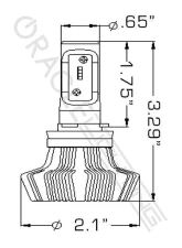 Oracle Lighting H8 4,000 Lumen LED Headlight Bulbs (Pair)                                     - 5233-001 - Image 4