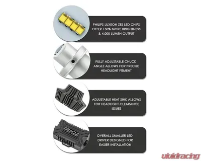 Oracle Lighting 880 4,000+ Lumen LED Fog Light Bulbs (Pair) - 5246-001