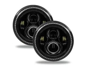 Oracle Lighting 7 Inch Dynamic ColorSHIFT High Powered LED Headlights (Pair) Black Bezel Jeep Wrangler JK 2007-2017