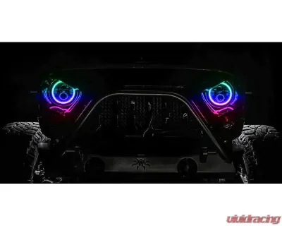 Oracle Lighting 7 Inch Dynamic ColorSHIFT High Powered LED Headlights (Pair) Black Bezel Jeep Wrangler JK 2007-2017 - 5769-332