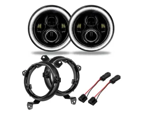 Oracle Lighting 7 Inch High Powered LED Headlights (Pair) White Jeep Wrangler JL | Gladiator JT 2018+