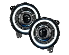 Oracle Lighting Satin Silver Oculus BI-LED Projector Headlights Jeep Wrangler JL | Gladiator JT 2018-2024