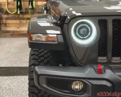 Oracle Lighting Graphite Metallic Oculus BI-LED Projector Headlights Jeep Wrangler JL | Gladiator JT 2018-2024 - 5839-504-PAU