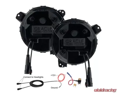 Oracle Lighting Graphite Metallic Oculus BI-LED Projector Headlights Jeep Wrangler JL | Gladiator JT 2018-2024 - 5839-504-PAU