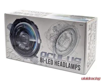 Oracle Lighting Graphite Metallic Oculus BI-LED Projector Headlights Jeep Wrangler JL | Gladiator JT 2018-2024 - 5839-504-PAU