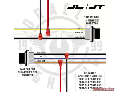 Oracle Lighting High Performance 20W LED Fog Lights Amber Halo Jeep Wrangler JK/JL | Gladiator JT 2007-2020 - 5846-005