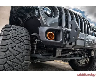 Oracle Lighting High Performance 20W LED Fog Lights Amber Halo Jeep Wrangler JK/JL | Gladiator JT 2007-2020 - 5846-005