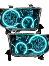 Oracle Lighting Pre-Assembled Halo Headlights (Black Housing) ColorSHIFT w/ BC1 Controller SMD Toyota Tundra 2007-2013                                     - 7119-335 - Image 11