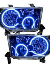 Oracle Lighting Pre-Assembled Halo Headlights (Black Housing) ColorSHIFT w/ BC1 Controller SMD Toyota Tundra 2007-2013                                     - 7119-335 - Image 4