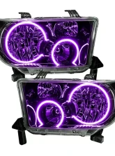 Oracle Lighting Pre-Assembled Halo Headlights (Black Housing) ColorSHIFT w/ BC1 Controller SMD Toyota Tundra 2007-2013                                     - 7119-335 - Image 9