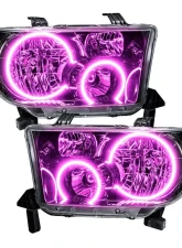 Oracle Lighting Pre-Assembled Halo Headlights (Black Housing) ColorSHIFT w/ BC1 Controller SMD Toyota Tundra 2007-2013                                     - 7119-335 - Image 10