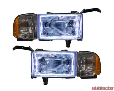 Oracle Lighting Pre-Assembled Halo Headlights ColorSHIFT w/ Simple Controller SMD HL Dodge Ram 1500 | 2500 | 3500 1994-2002 - 8167-504