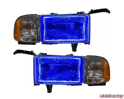 Oracle Lighting Pre-Assembled Halo Headlights ColorSHIFT w/ Simple Controller SMD HL Dodge Ram 1500 | 2500 | 3500 1994-2002 - 8167-504