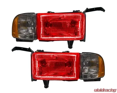 Oracle Lighting Pre-Assembled Halo Headlights ColorSHIFT w/ Simple Controller SMD HL Dodge Ram 1500 | 2500 | 3500 1994-2002 - 8167-504