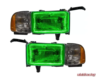 Oracle Lighting Pre-Assembled Halo Headlights ColorSHIFT w/ Simple Controller SMD HL Dodge Ram 1500 | 2500 | 3500 1994-2002 - 8167-504
