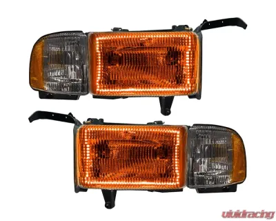 Oracle Lighting Pre-Assembled Halo Headlights ColorSHIFT w/ Simple Controller SMD HL Dodge Ram 1500 | 2500 | 3500 1994-2002 - 8167-504