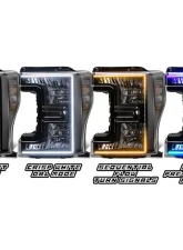 Oracle Lighting Dynamic ColorSHIFT Pre-Assembled Headlights Black Edition Ford F-250 | 350 Super Duty 2017-2019                                     - 8203-332 - Image 5