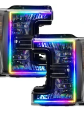 Oracle Lighting Dynamic ColorSHIFT Pre-Assembled Headlights Black Edition Ford F-250 | 350 Super Duty 2017-2019                                     - 8203-332 - Image 6