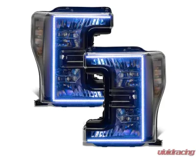 Oracle Lighting Dynamic ColorSHIFT Pre-Assembled Headlights Black Edition Ford F-250 | 350 Super Duty 2017-2019 - 8203-332