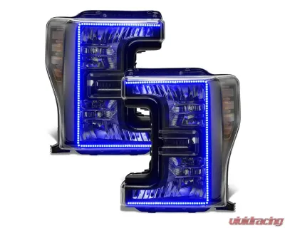 Oracle Lighting Dynamic ColorSHIFT Pre-Assembled Headlights Black Edition Ford F-250 | 350 Super Duty 2017-2019 - 8203-332