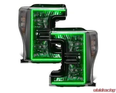 Oracle Lighting Dynamic ColorSHIFT Pre-Assembled Headlights Black Edition Ford F-250 | 350 Super Duty 2017-2019 - 8203-332