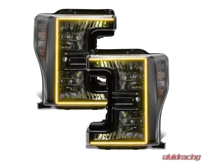 Oracle Lighting Dynamic ColorSHIFT Pre-Assembled Headlights Black Edition Ford F-250 | 350 Super Duty 2017-2019 - 8203-332