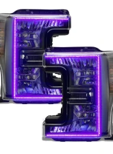 Oracle Lighting Dynamic ColorSHIFT Pre-Assembled Headlights Black Edition Ford F-250 | 350 Super Duty 2017-2019                                     - 8203-332 - Image 13